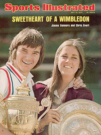 Jimmy Connors and Chris Evert were a couple -- and Wimbledon champions -- in 1974.